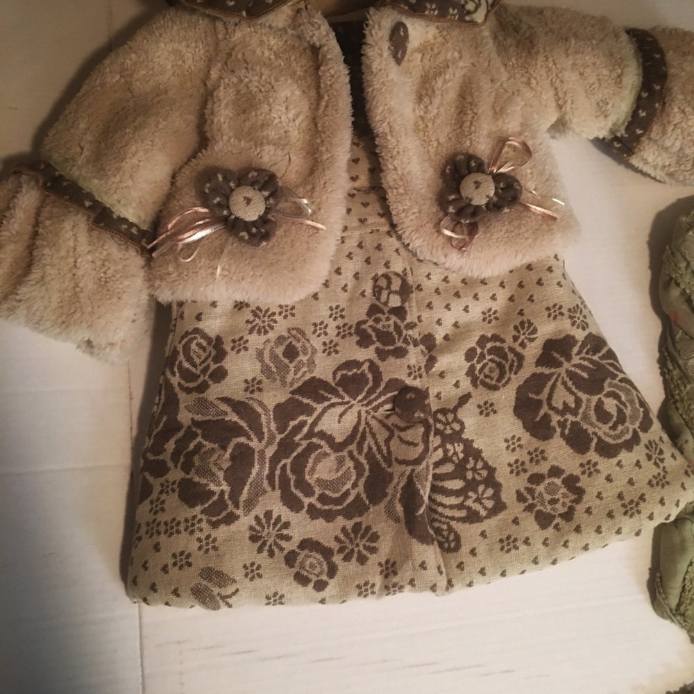 Bijan kids size 2 ivory jacket and dress